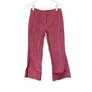 Etcetera pink cargo jeans vintage roll up style classic pants bright fun party